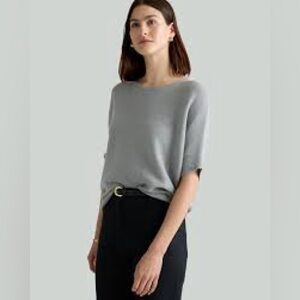 Quince Classic Gray Crew Neck Sweater